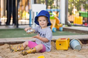 Milestones Mount Riverview | Early Education & Child Care in Mount Riverview | Child in the sandpit
