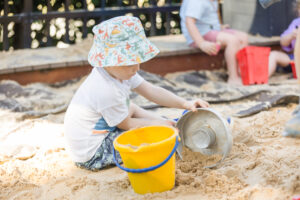 Milestones Mount Riverview | Early Education & Child Care in Mount Riverview | Child enjoys the sandpit