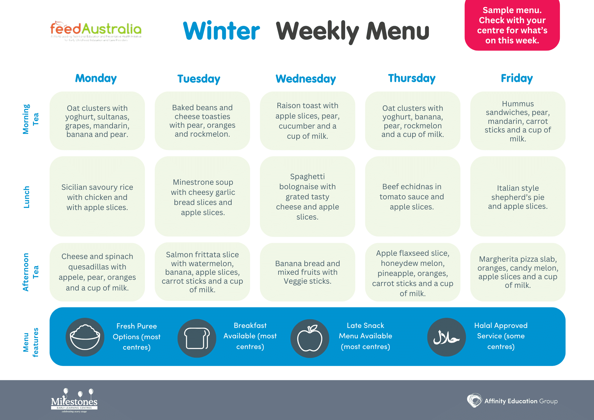 Click to download the sample menu.