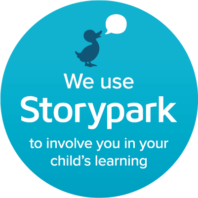 We use Storypark badge - blue - 400px