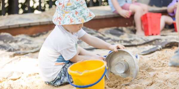 Milestones Mount Riverview | Early Education & Child Care in Mount Riverview | Child enjoys the sandpit
